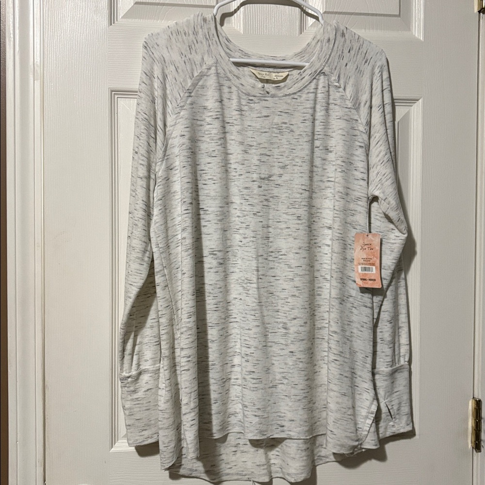 Women's Heather Gray Long Sleeve Tunic